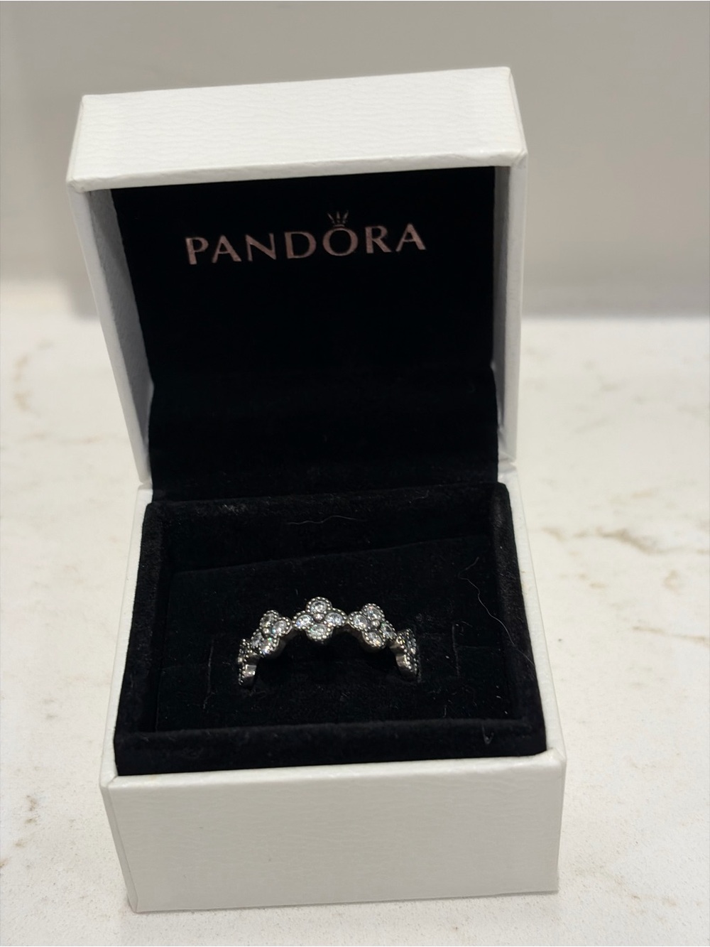 Pandora Silver Oriental Blossom Sparkling Halo Ring